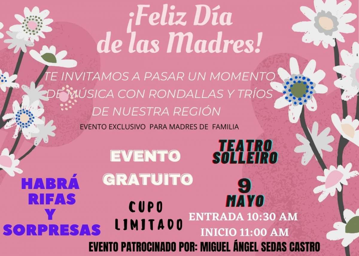 Miguel Ángel Sedas Castro, brindara homenaje a mamás Huatusqueñas