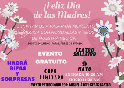 Miguel Ángel Sedas Castro, brindara homenaje a mamás Huatusqueñas