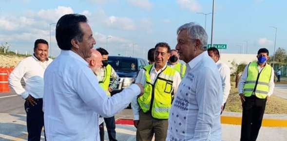 Anuncia Gobernador Cuitláhuac García Jiménez próxima apertura del tramo de la autopista del libramiento de Tuxpan hacia Ozuluama.   