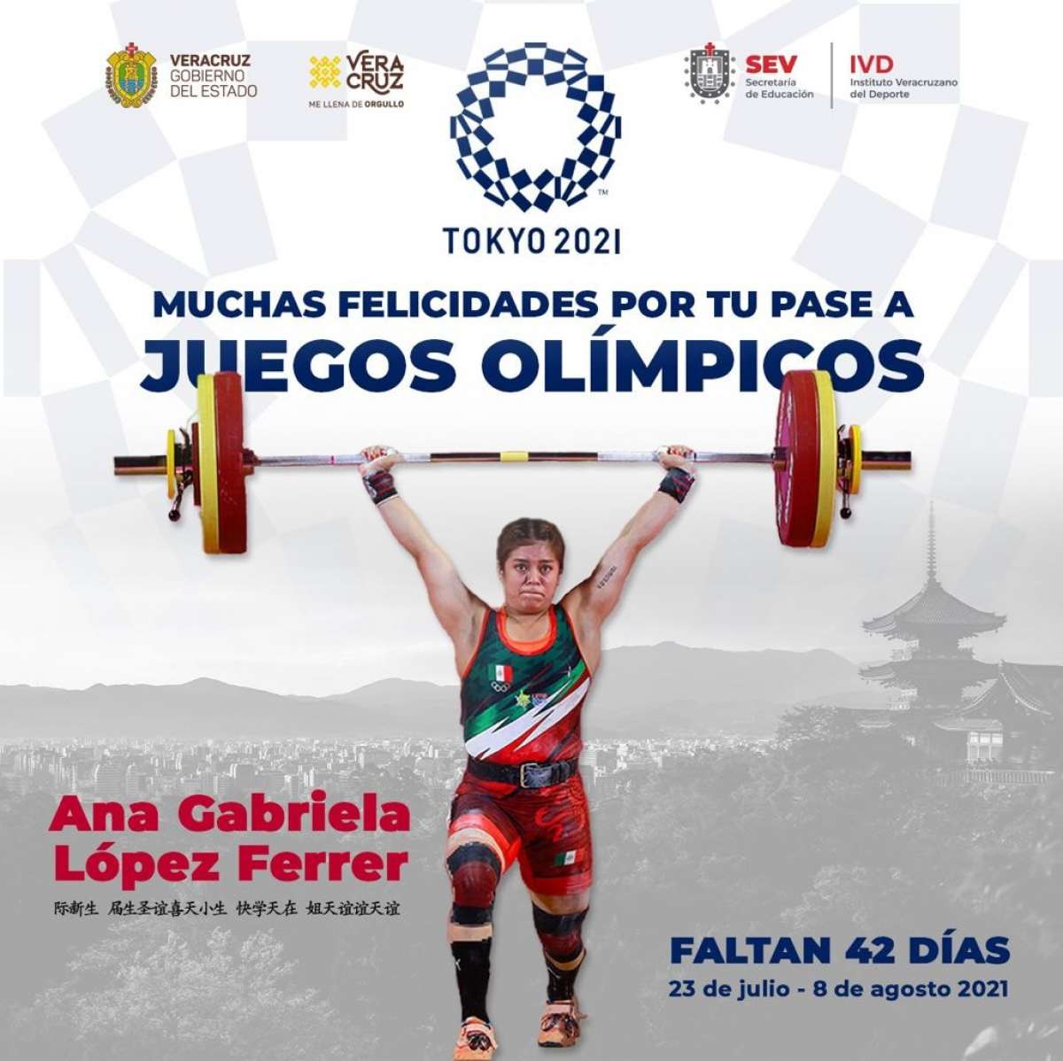Califica veracruzana Ana Ferrer a Juegos Olímpicos de Tokio 2020