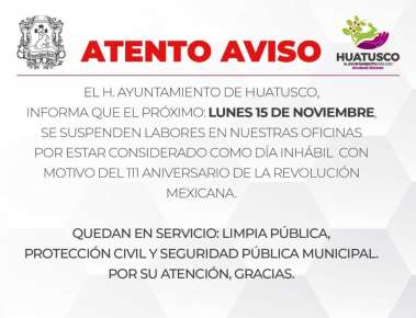 Aviso Importante Huatusco