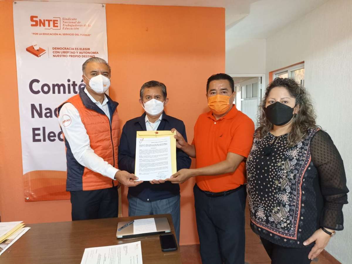 Encabeza Profr. Reveriano Marín la planilla naranja UNIDAD para renovar la dirigencia de la Sección 56 del SNTE.   