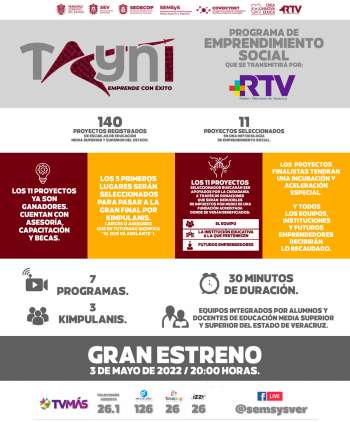 Tayni: serie de emprendimiento estudiantil, todos los martes por RTV