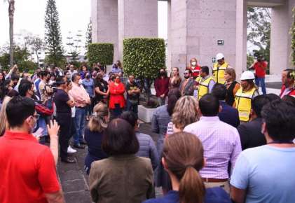 Participa Congreso del Estado en simulacro de Protección Civil   