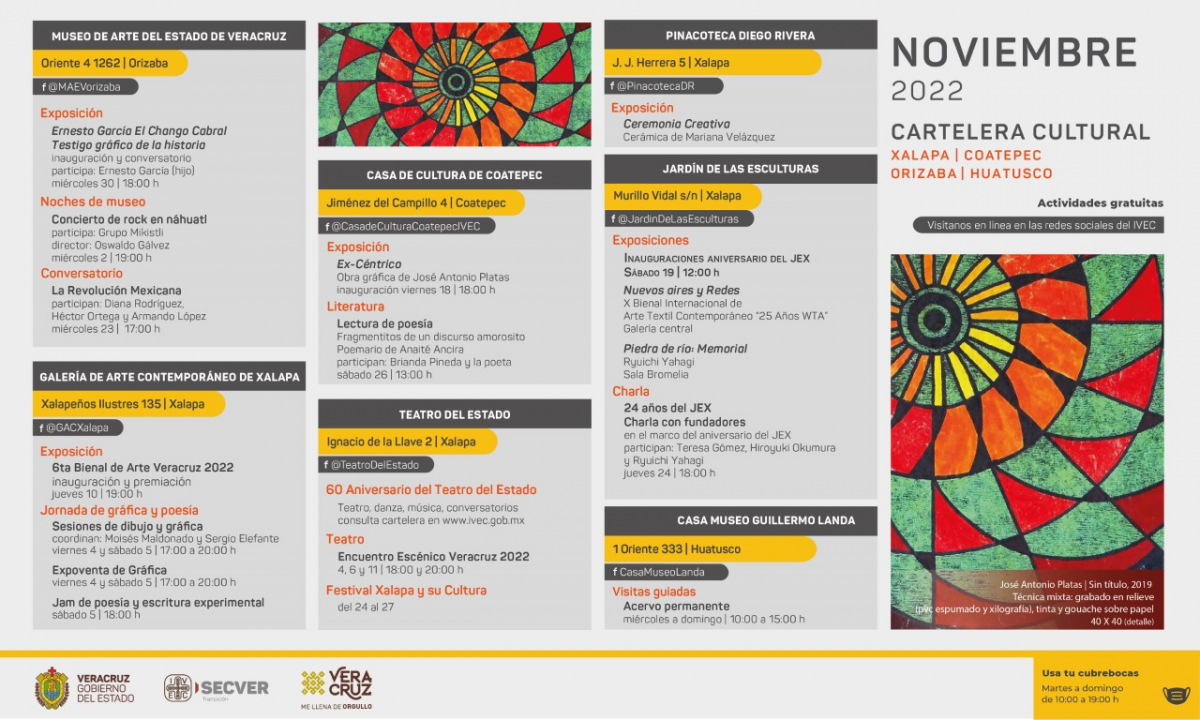 Disfruta de la programación que los recintos culturales del IVEC proponen durante noviembre