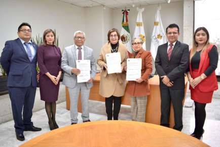 Celebran convenio Congreso y Universidad de la Huasteca Veracruzana   