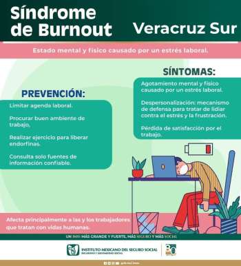 Advierte IMSS Veracruz Sur sobre daños a salud a causa del estrés