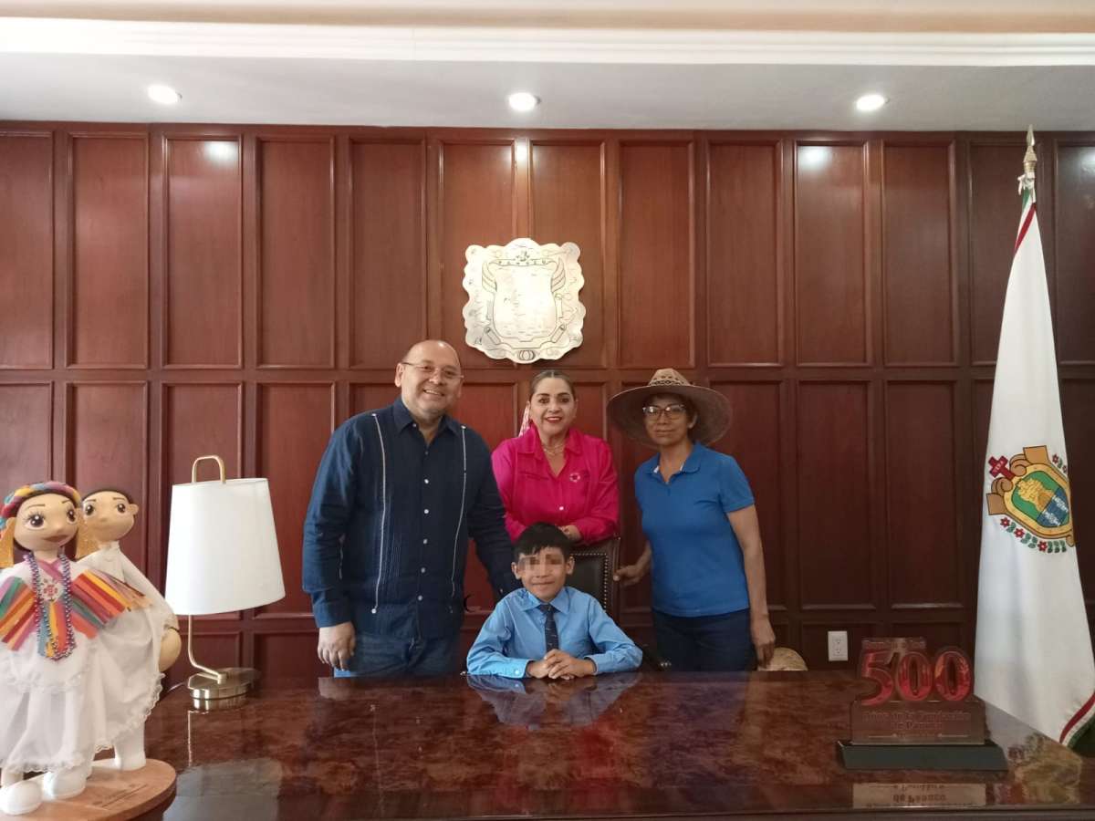El Niño Irving Daniel Solís Martínez, fue Alcalde de Pánuco por un día