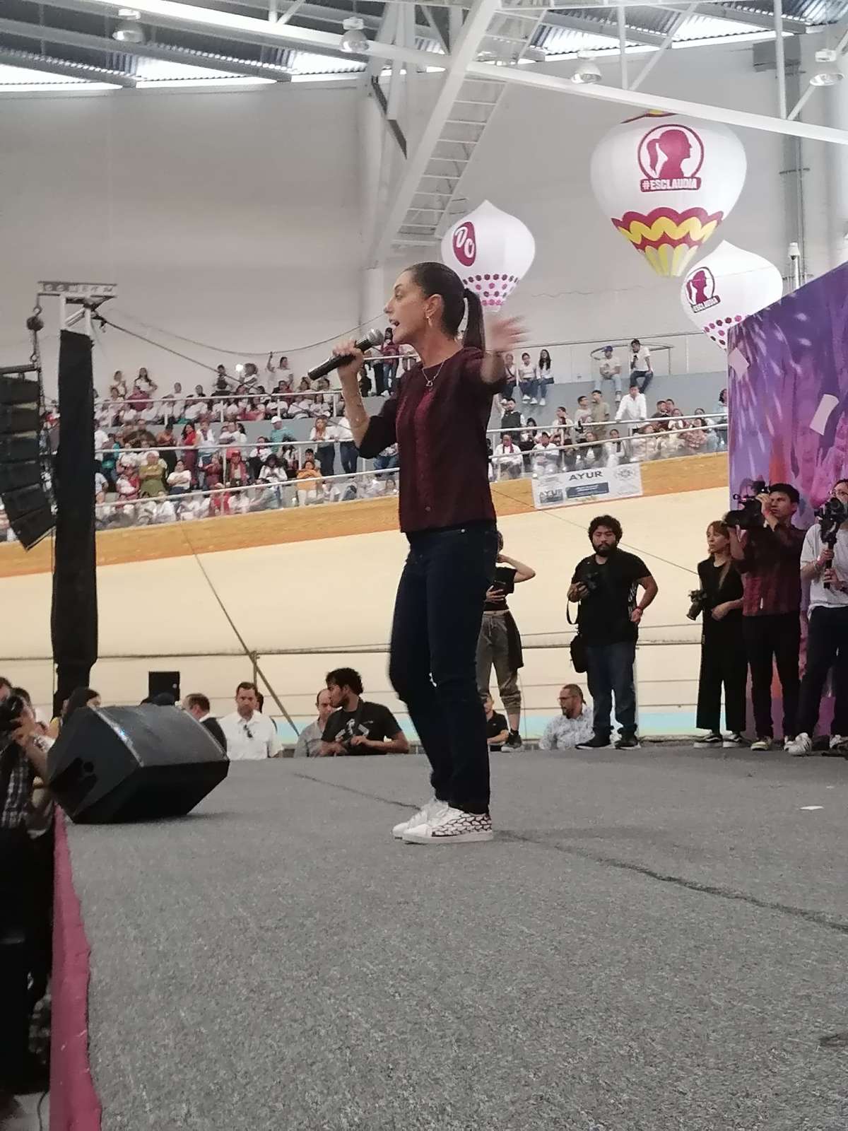 Fortalecida Claudia Sheinbaum cierra actividades en Xalapa.