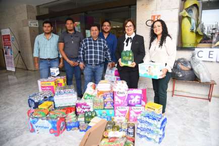 Recibe Congreso insumos y víveres del Trijaev para damnificados por Otis   