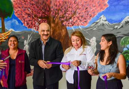 Presentan mural en el Centro Comunitario El Naranjal