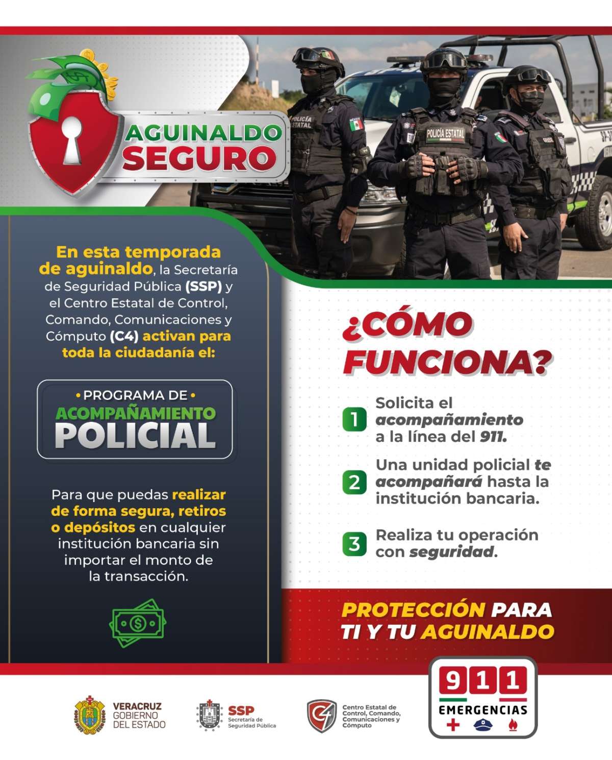 Crece demanda ciudadana de acompañamiento policial por entrega de aguinaldos   