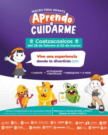 Novena Macro Feria Infantil “Aprendo a cuidarme”, este mes en Coatzacoalcos