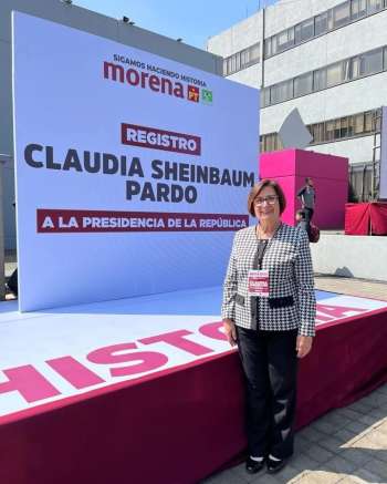 Mago Corro acude al registro de la Dra. Claudia Sheinbaum ante el INE como Candidata Presidencial