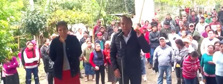 Visita Antonio Luna el Predio de La Palma en Misantla.