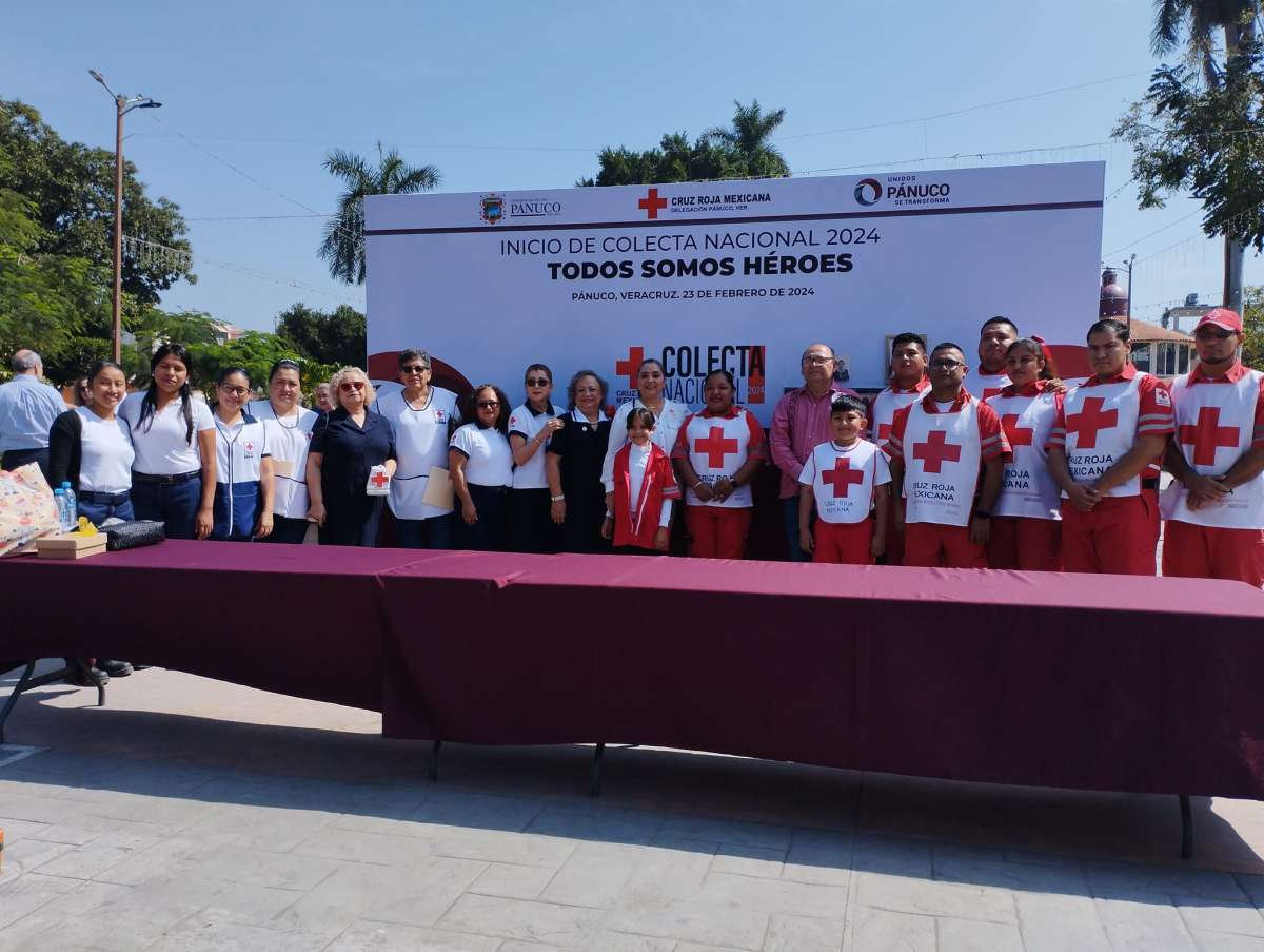 Con el Lema “Todos Somos Héroes”  Arrancó la Colecta Anual 2024 de la Cruz Roja en Pánuco   