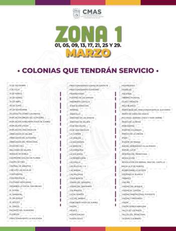 Tandeos durante marzo será de 72 horas con servicio y 72 horas  sin suministro en la ciudad de Xalapa y zona conurbada: CMAS