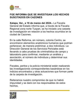 SSP activa Código Rojo y Fiscalía ya investiga por hechos de Cazones