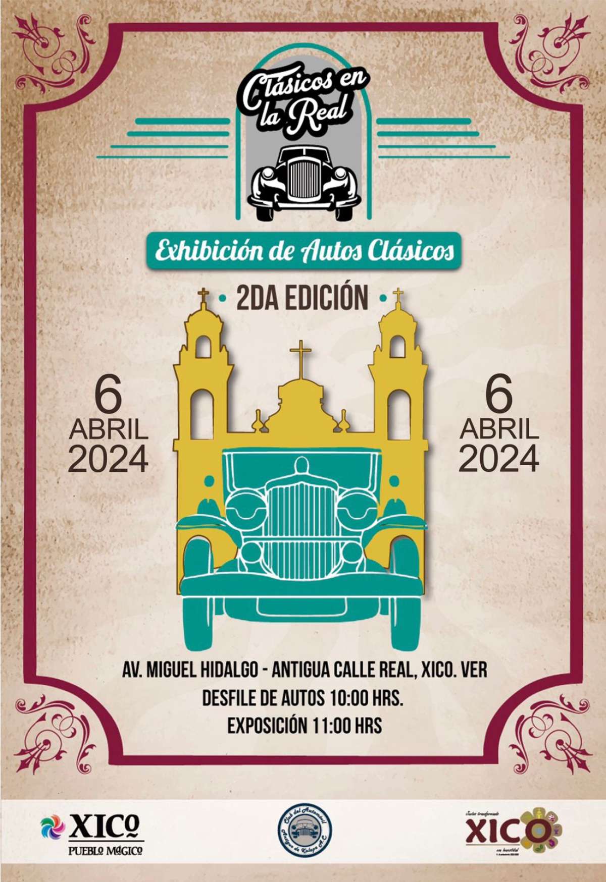 Se realizará 2ª Exhibición de Autos Antiguos en Xico el 6  de abril, más de 50 vehículos estarán a la vista de todos   