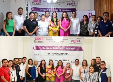 Integrantes del Consejo General del OPLE Veracruz, realizan visitas a los Consejos Distritales previo a la Jornada Electoral del 2 de junio