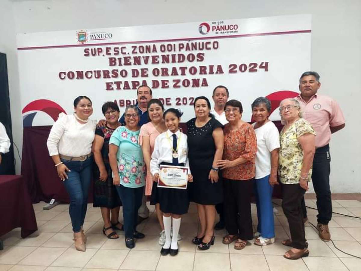 Renata Guadalupe Guzmán Reyes, Ganadora del Concurso de Oratoria Nivel Primarias