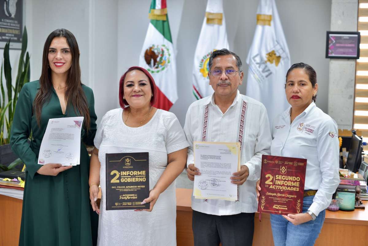 Recibe Congreso segundo informe de Gobierno de Gutiérrez Zamora