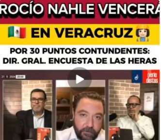 NAHLE GANARÁ EN VERACRUZ CON 30 PUNTOS ARRIBA ASEGURA MARÍA DE LAS HERAS