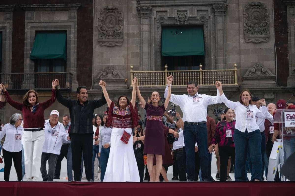 ACOMPAÑA ROCÍO NAHLE A CLAUDIA SHEINBAUM EN CIERRE DE CAMPAÑA
