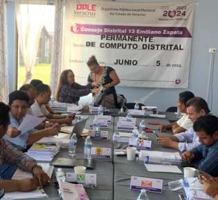 Garantiza OPLE Veracruz respeto del voto ciudadano a través de cómputos distritales