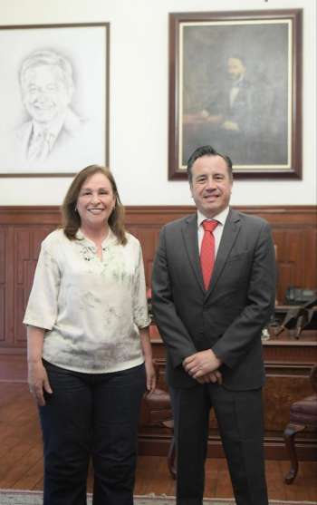 ROCÍO NAHLE SE REÚNE CON EL GOBERNADOR CUITLAHUAC GARCÍA