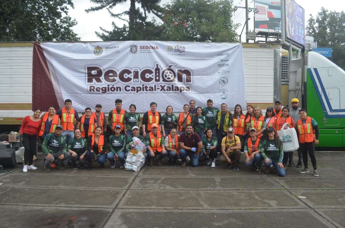 Reciclón Xalapa reúne 63 toneladas de residuos sólidos urbanos este sábado