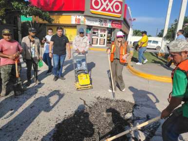 Denisse Guzmán González, Encabeza Programa de Bacheo y Fumigación con la Agrupación Unidos por Pánuco