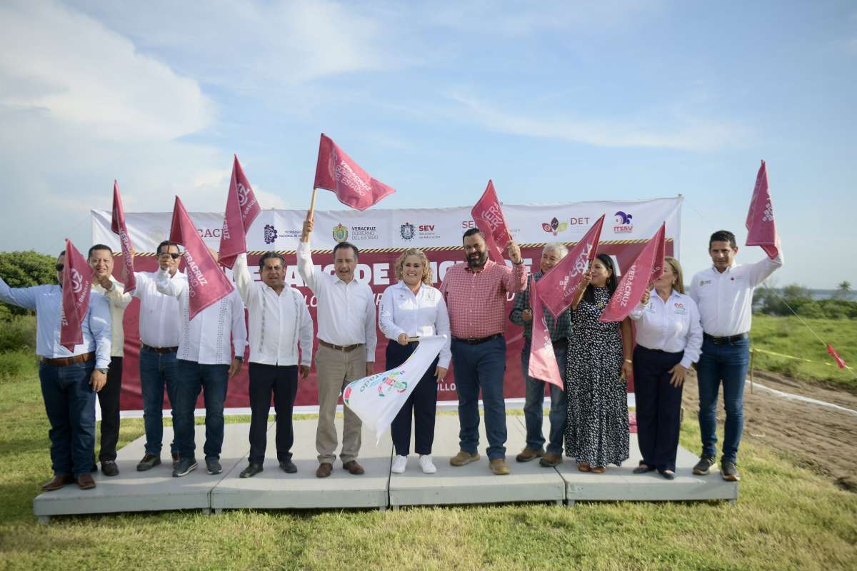 Inicia construcción de nueva sede del Tec de Alvarado, Gobernador da banderazo