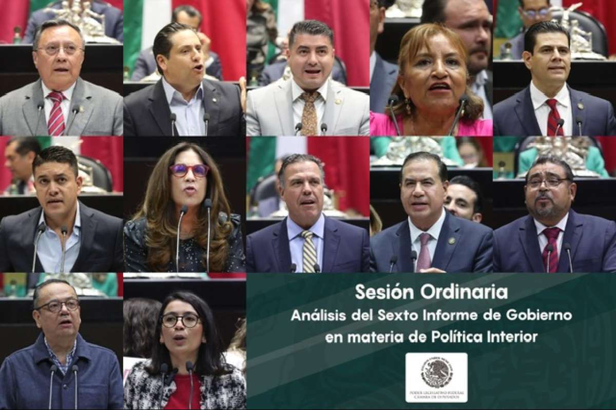 Diputadas y diputados exponen su visión sobre la Política Interior contenida en el Sexto Informe de Gobierno   