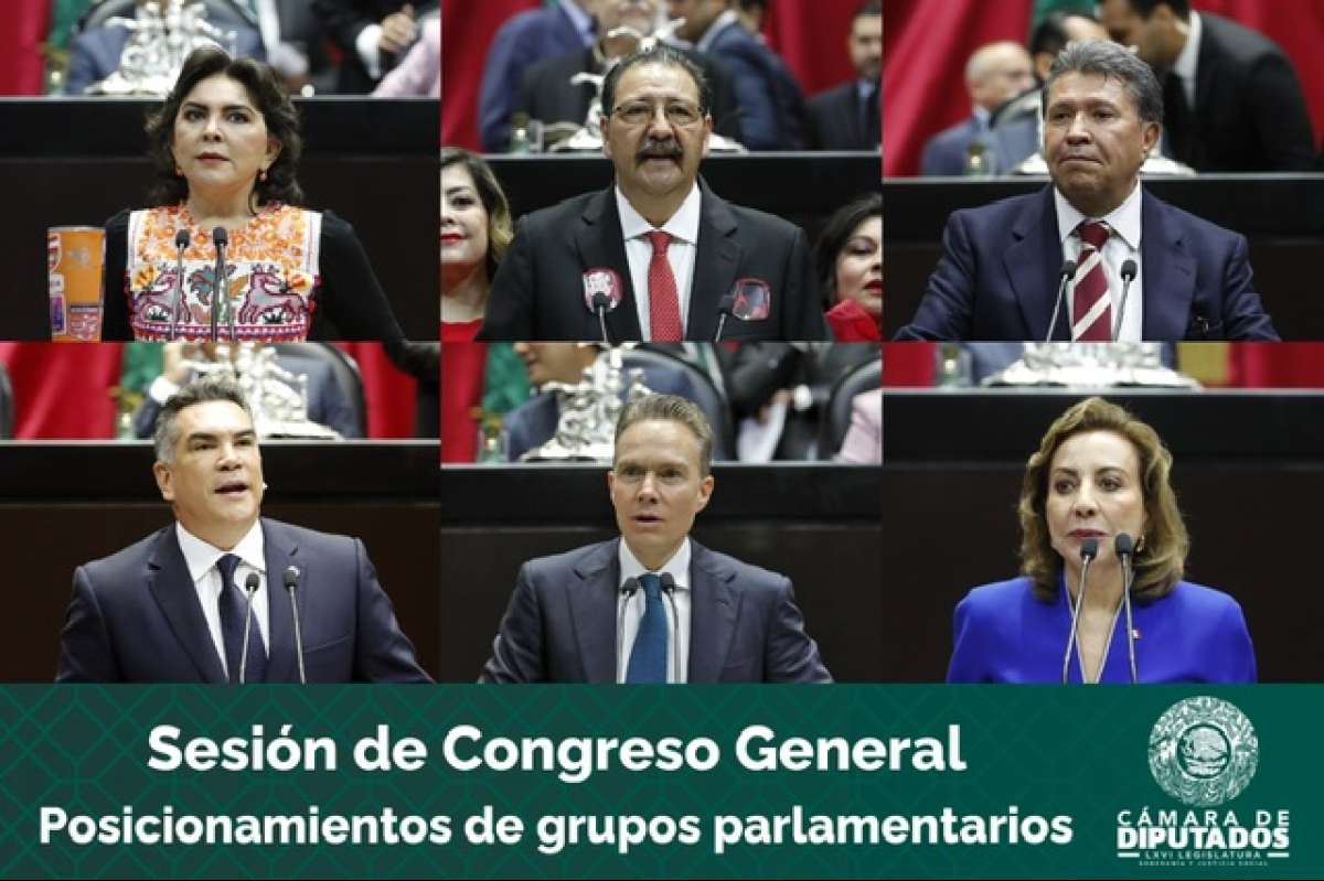Grupos parlamentarios exponen su postura con motivo de la transmisión del Poder Ejecutivo Federal   