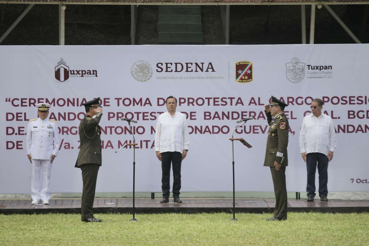 Respalda Veracruz coordinación con fuerzas federales; recibe nuevo mando militar   