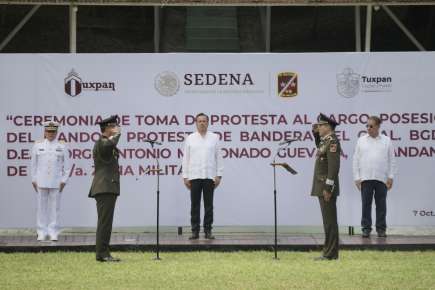 Respalda Veracruz coordinación con fuerzas federales; recibe nuevo mando militar   
