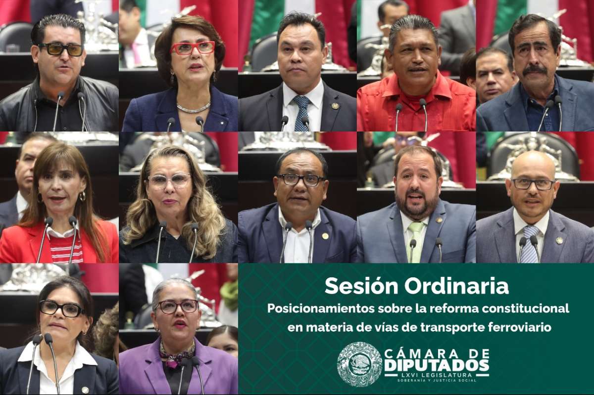 Grupos parlamentarios fijan posturas sobre reforma constitucional en materia de vías de transporte ferroviario   
