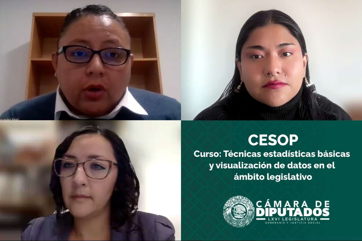 Concluye en la Cámara de Diputados el curso “Técnicas estadísticas básicas y visualización de datos en el ámbito legislativo”   