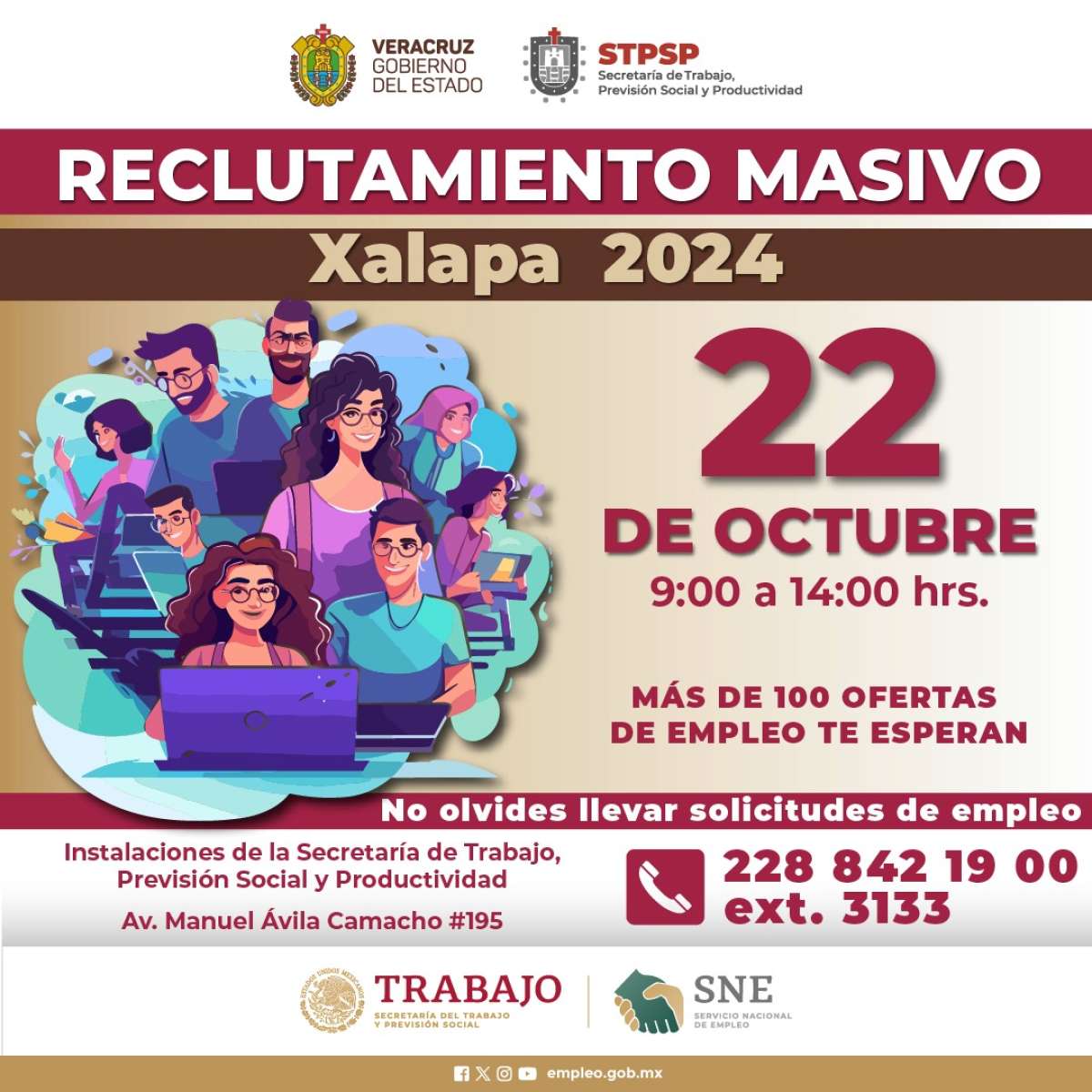 Próximo 23 de octubre, feria del empleo en Minatitlán; 7 de noviembre en Poza Rica   