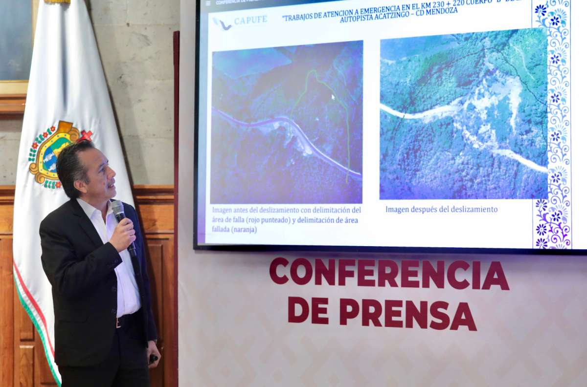 Carril provisional, solución inmediata a deslave en autopista Orizaba-Puebla