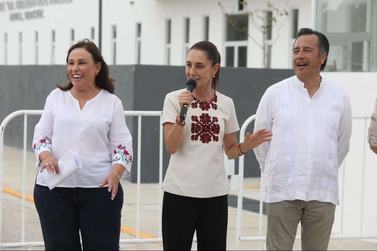 ACOMPAÑA ROCÍO NAHLE A CLAUDIA SHEINBAUM A GIRA PRESIDENCIAL EN VERACRUZ