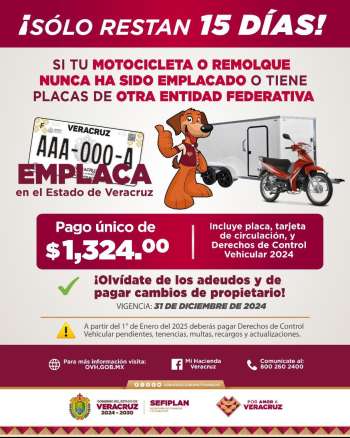 Regulariza tu motocicleta o remolque sin pagar adeudos previos