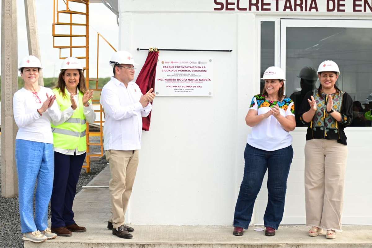 Supervisa gobernadora Rocío Nahle García planta solar de Pánuco