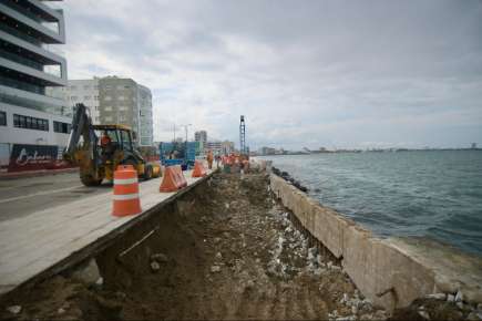 Gobierno estatal rehabilita socavón de Boca del Río