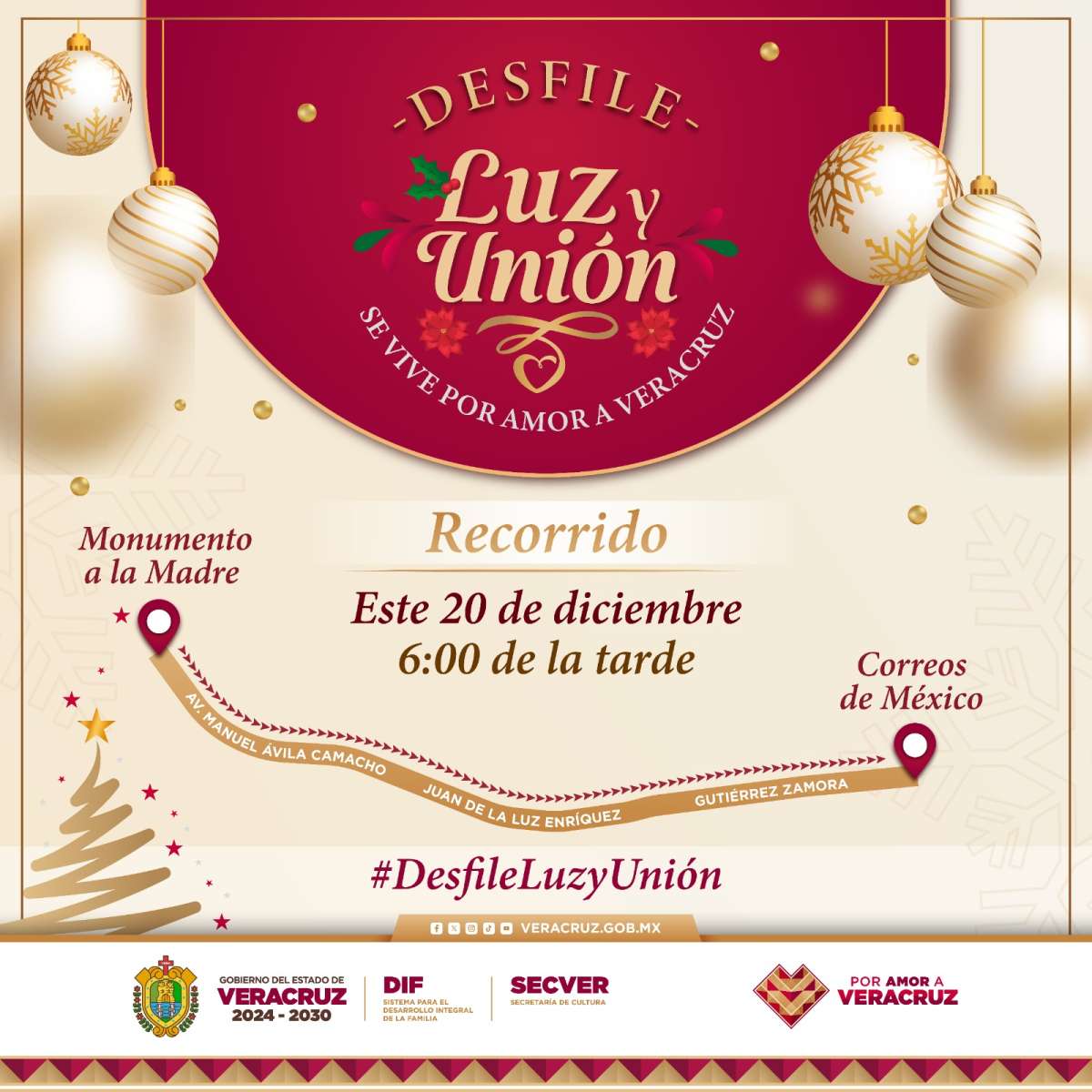 Xalapa se iluminará con el desfile navideño Luz y Unión