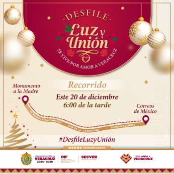 Xalapa se iluminará con el desfile navideño Luz y Unión