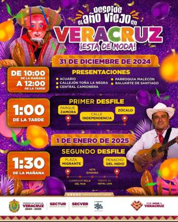 Despide el 2024 y recibe el Año Nuevo en Veracruz: programa y horario