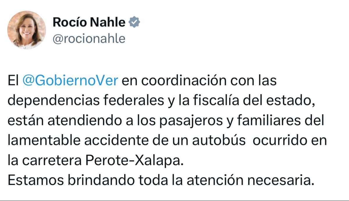 Coordinación inmediata tras accidente en la autopista Amozoc-Perote: Rocío Nahle