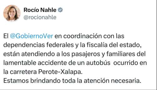 Coordinación inmediata tras accidente en la autopista Amozoc-Perote: Rocío Nahle